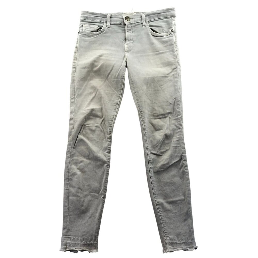 Current/Elliott Womens Jeans Size 28 Gray Low Rise Skinny Frayed Hem Ankle